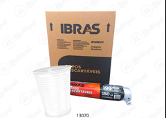 COPO DESC IBRAS PS BR 150ML C/25 PACOTES DE 100 UNIDADES