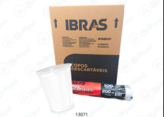 COPO DESC IBRAS PS BR 200ML C/25 PACOTES DE 100 UNIDADES