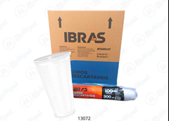 COPO DESC IBRAS PS BR 300ML C/20 PACOTES DE 100 UNIDADES