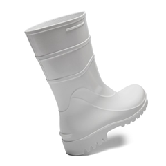 BOTA PVC CANO CURTO SEM FORRO BRACOL BRANCA TAMANHO 36