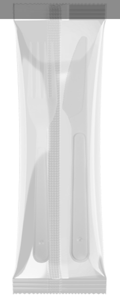 KIT GARFO FACA CROPAC BRANCO C/50
