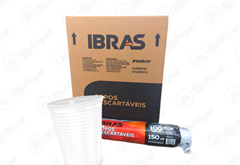 COPO DESC IBRAS PS BR 150ML C/25 PACOTES DE 100 UNIDADES