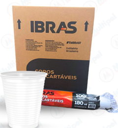 COPO DESC IBRAS PS BR 180ML C/25 PACOTES DE 100 UNIDADES