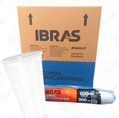 COPO DESC IBRAS PS BR 300ML C/20 PACOTES DE 100 UNIDADES