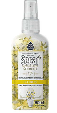 BLOQUEADOR DE ODORES SECAR CITRUS 60ML