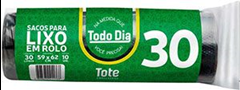 SACO LIXO TODO DIA PRETO 30L RL 25X10UN