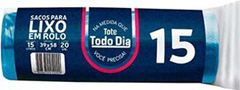 SACO LIXO TODO DIA AZUL 15L RL 25X20UN